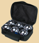 Петанк (бочче) в нейлоновой сумке на 6 шаров (цвет серебро)