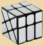 Кубик Колесо зеркальный (серебряный)