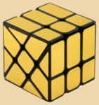 Кубик Колесо зеркальный (золотой)